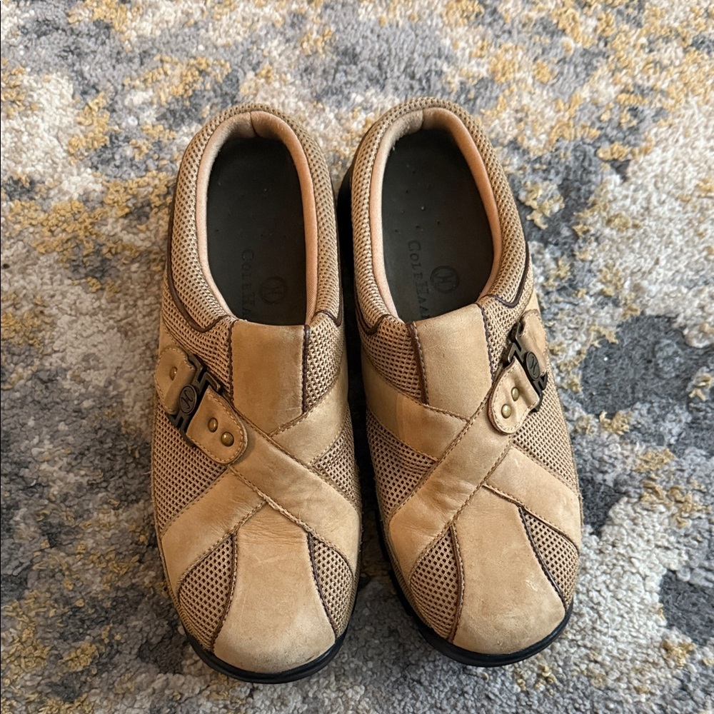 Cole Haan Tan Loafers with Buckle Detail